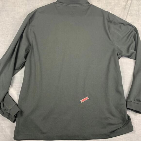 PGA Tour Mens Size L Airflu Long Sleeve Polo Shirt Black - Picture 7 of 11